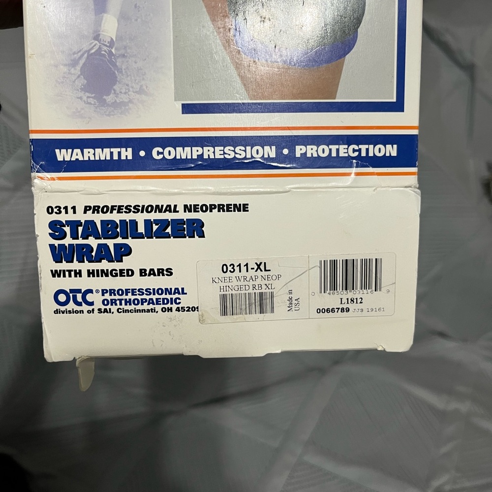 NIB PROFESSIONAL NEOPRENE KNEE STABILIZER WRAP XL - Picture 3 of 3